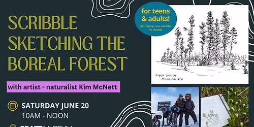 Scribble Sketching the Boreal Forest with Kim McNett - for Teens & Adults