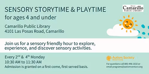 Sensory Storytime and Playtime- for ages 4 and under