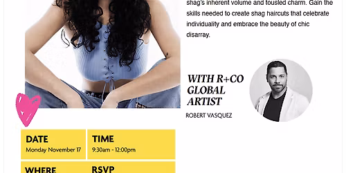 The Shag Haircut Demo Class by R+Co EDU | Monday 11\/17\/25 at 9:30AM