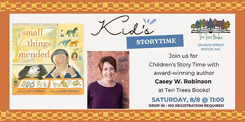Children's Storytime with Award Winning Author Casey W. Robinson