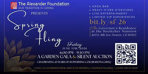 2026 Spring Fling Garden Gala @ The Governor's Residence at the Boettcher Mansion
