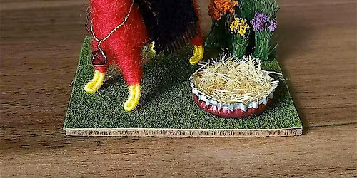 Mini Needle Felted Alpaca & Accessories