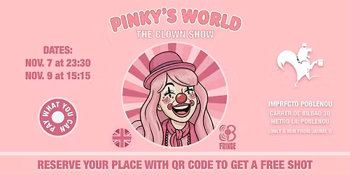 Pinky\u2019s World: Shear Madness (FREE) \u00b7 The Clown Show \u00b7 ENG \u00b7 BCN FRINGE