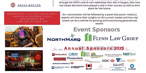 AREAA BOSTON - Leveraging Real Estate and Creating Generational Wealth
