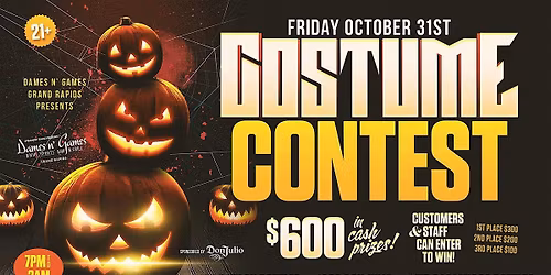 Halloween Costume Contest (Dames N\u2019 Games Grand Rapids)