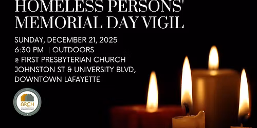Homeless Persons' Annual Memorial Day Vigil