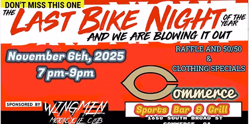 LAST BIKE NIGHT OF THE YEAR