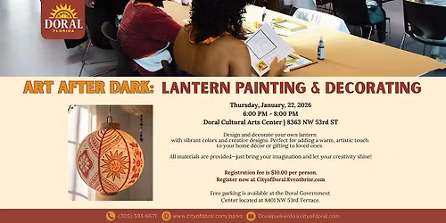 Art After Dark: Lantern Painting & Decorating