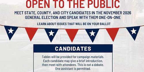 Meet The Candidates for Elected Public Office