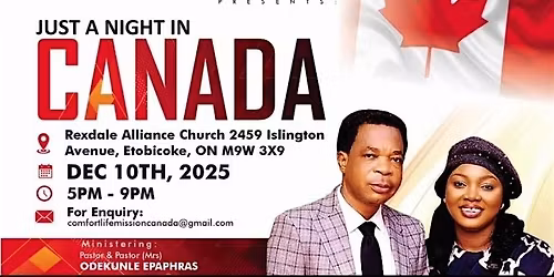 JUST A NIGHT IN CANADA - ODEKUNLE EPAPHARAS