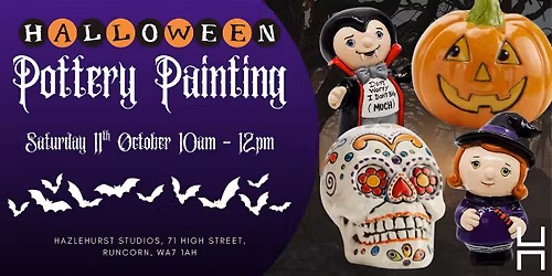 Halloween Pottery Painting Workshop - Choose your Halloween character!