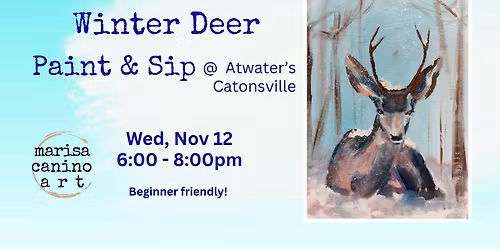 Winter Deer Sip & Paint