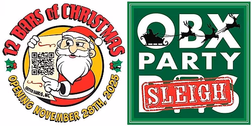 12 Bars of Christmas VIP crawl on the OBX Party Sleigh (DAY GREEN ROUTE)