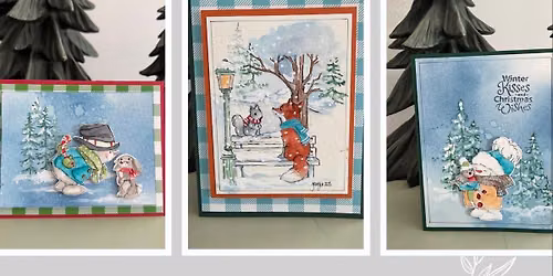 Watercolor card class Winter Theme