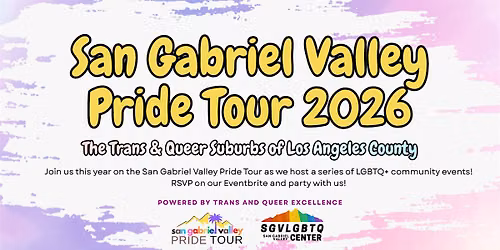 San Gabriel Valley Pride Tour 2026