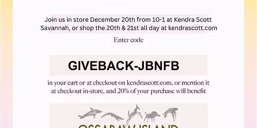 Shop Kendra Scott and support Ossabaw Island Foundation