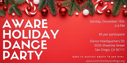 AWARE Autistic Adult Holiday Dance Party