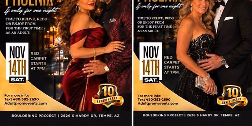 Adult Prom Phoenix 2026 10 Year Anniversary