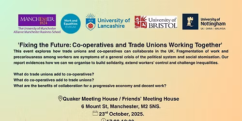 Fixing the Future: Co-operatives and Trade Unions Working Together