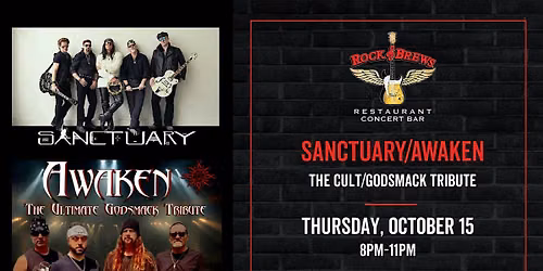 SANCTUARY \/ AWAKEN THE CULT AND GODSMACK TRIBUTES @ Rock & Brews Royal Oak