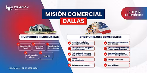 MISI\u00d3N COMERCIAL A DALLAS + PARTIDO DE B\u00c1SQUETBOL