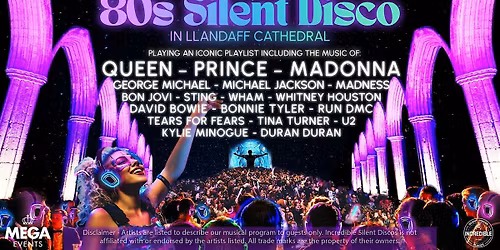 80s Silent Disco in Llandaff Cathedral (Friday 14th November)