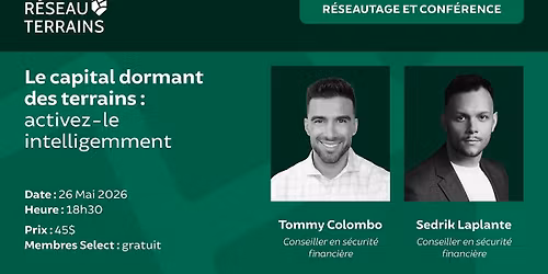 Le capital dormant des terrains. Activez-le intelligemment.