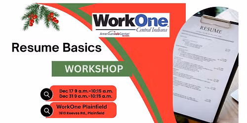 Work One Resume Basics Workshop