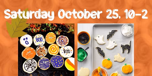 Halloween cookies decorating