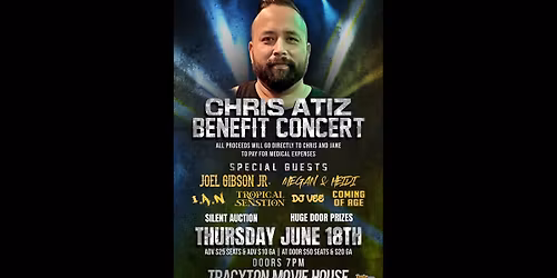 Benefit for Chris Atiz with Joel Gibson Jr, I.A.N., Megan & Heidi and more at Tracyton Movie House