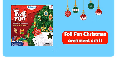 Foil Fun Chistmas ornament craft day