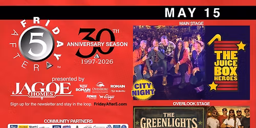 FRIDAY AFTER 5 - 30th: THE JUICE BOX HEROES *CITY of OWENSBORO NIGHT*