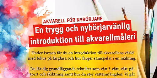 Akvarell f\u00f6r nyb\u00f6rjare Sundsvall