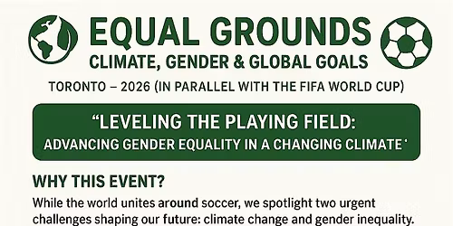 INTERNATIONAL CONFERENCE : EQUAL GROUNDS: CLIMATE, GENDER & GLOBAL GOALS26