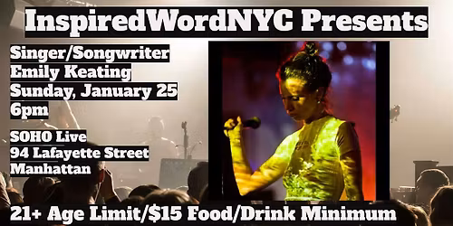 InspiredWordNYC Presents Singer\/Songwriter Emily Keating @ SOHO Live
