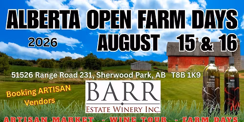 2026 Farm & Wine Market - Alberta Open Farm Days