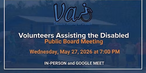 VAD May Public Board Meeting (In Person & Online)