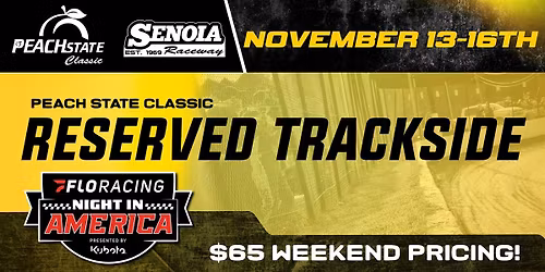 2025 RESERVED TRACKSIDE PARKING - Peach State Classic