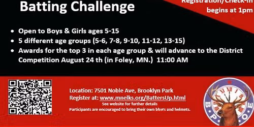 Elks batters up batting challenge