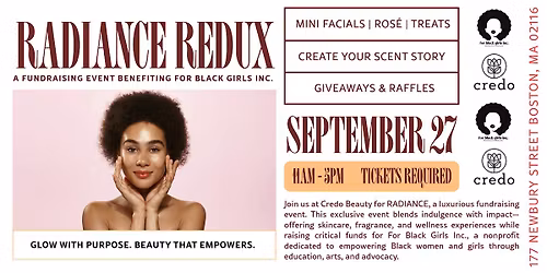 RADIANCE REDUX | A Beauty & Self-Care Fundraising Event