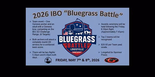2026 IBO Bluegrass Battle - Adult\/Youth 3D Challenge Event