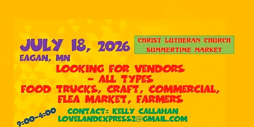 CHRIST LUTHERAN CHURCH SUMMERTIME MARKET