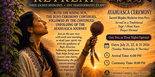 \ud83c\udf3f\u2728 BUFO AYAHUASCA RETREAT \u2728\ud83c\udf3f