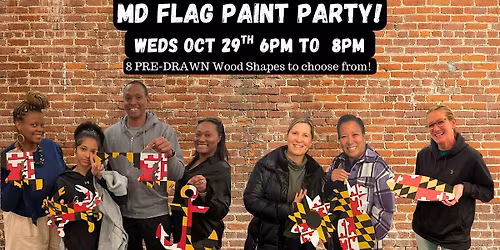 MD Flag Wood Sign Paint Night @ Pherm Brewing w\/ Maryland Craft Parties
