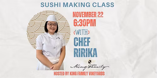 Traditional Sushi Making Class with Chef Ririka