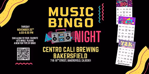 Music Bingo Night @ Centro Cali Brewing Bakersfield