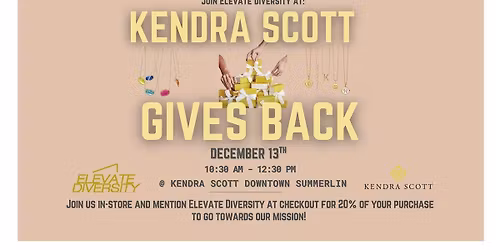 Support Elevate Diversity at Kendra Scott!