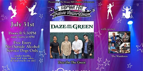 Friday Night Music Series: Daze On The Green with opener The Wanderers