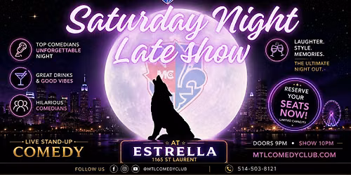 SATURDAY SEPTEMBER 26TH, 2025 | MONTREAL'S BEST LATE NIGHT SHOW