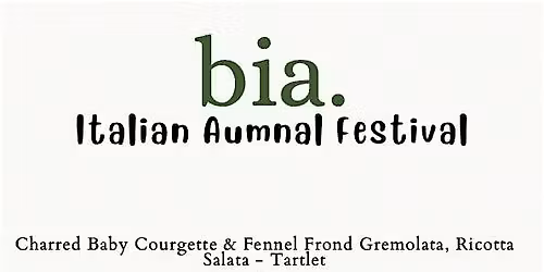 Bia Tasting Menu - Italian Autumnal Festival